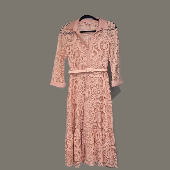 nanette lepore lace midi shirt dress Nanette Lepore Women's A-Line Dress - Red